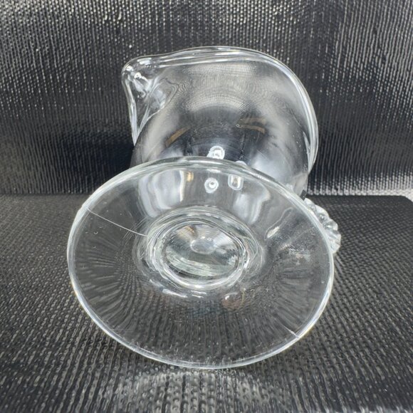 1930s Fostoria Coronet Clear Glass Creamer Small Pitcher Manganese 365nm UV Glow - Picture 9 of 12